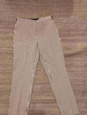 Women's Black & White Pinstripe Dress Pants